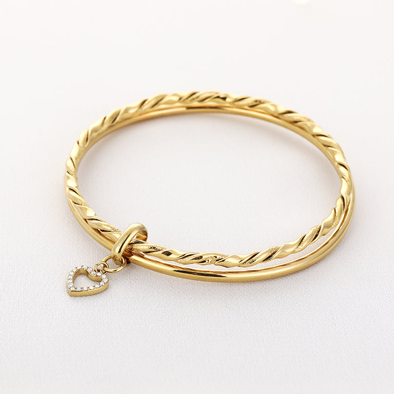 Bangle | Set Amore Heart Open