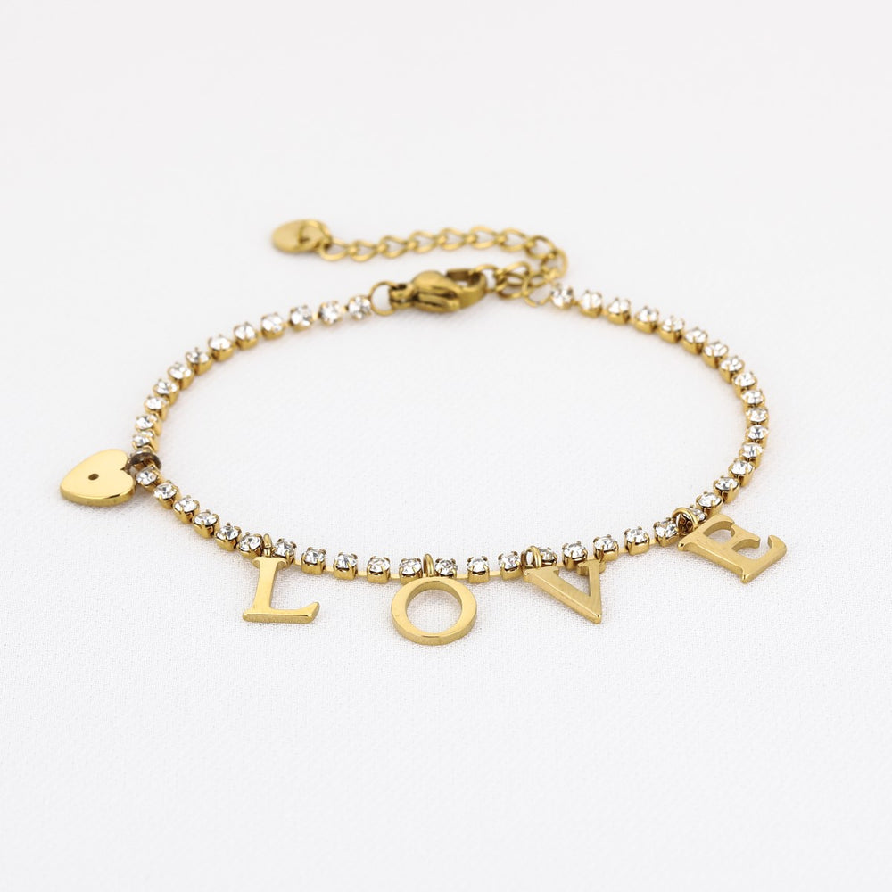 Armband Strass Love Wit