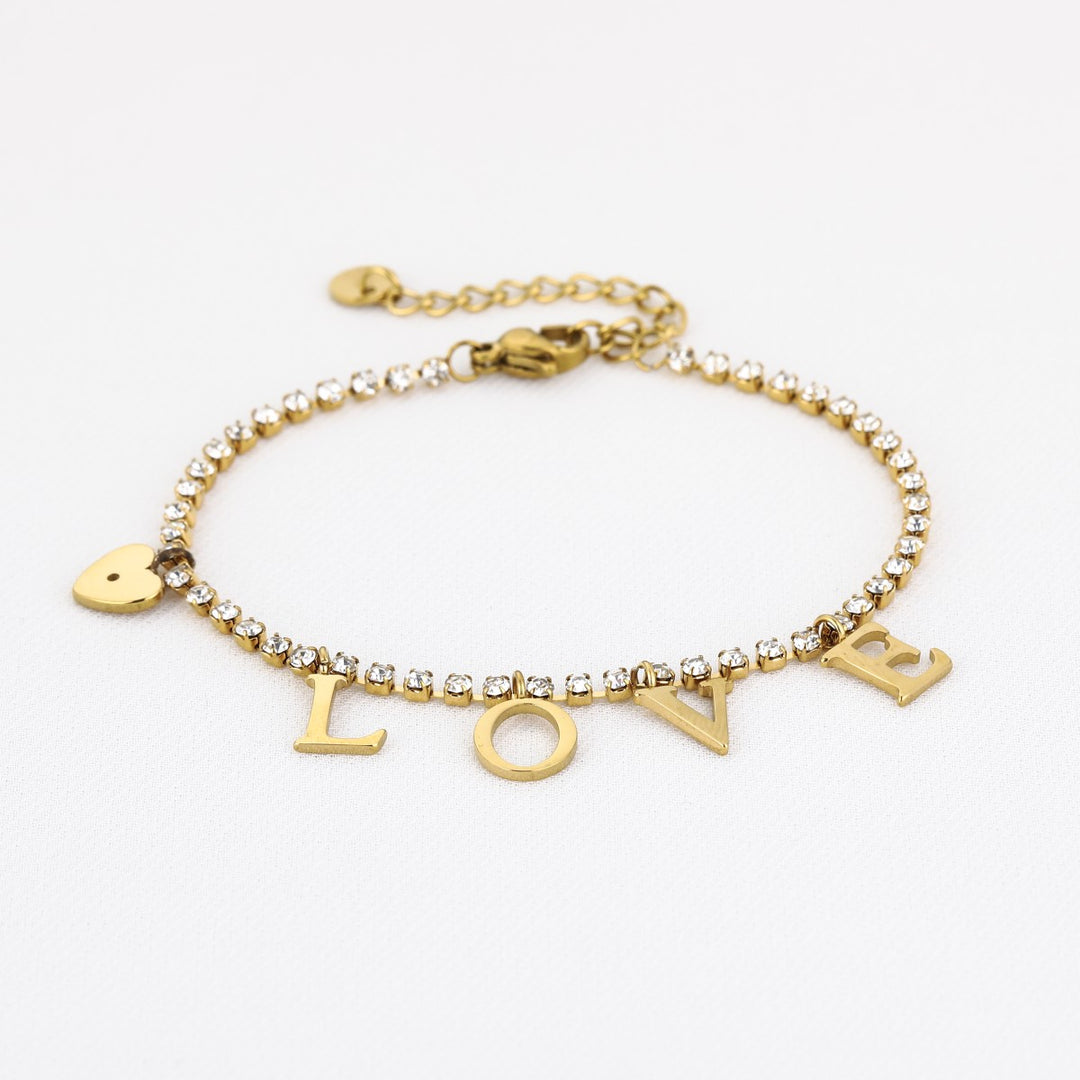 Armband Strass Love Wit