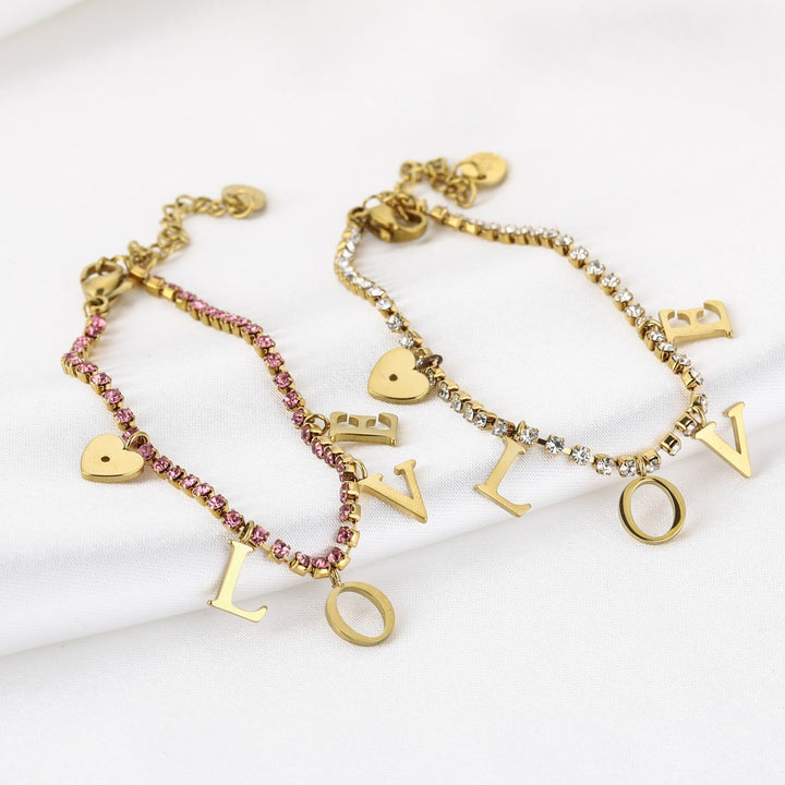 Armband Strass Love Wit