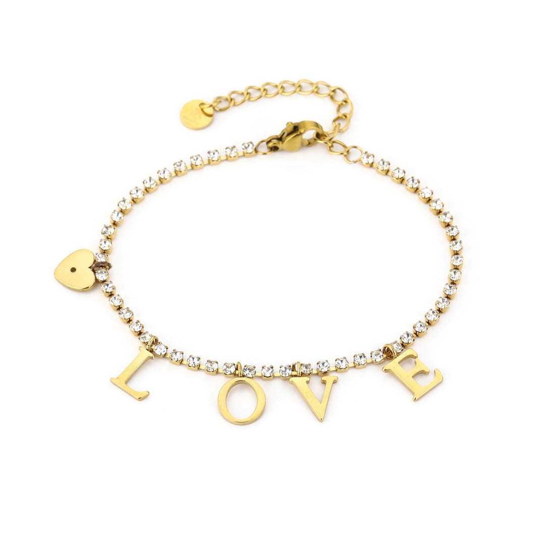 Armband Strass Love Wit
