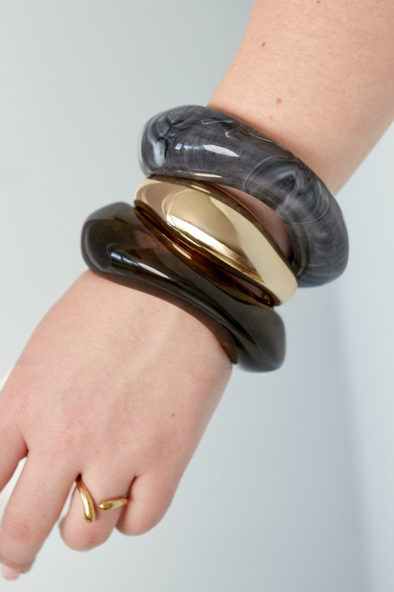 Armband Xl Wave Acryl White