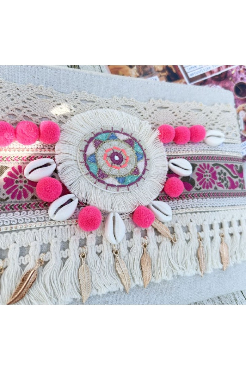 Bohemian Clutch Zomer Fuschia