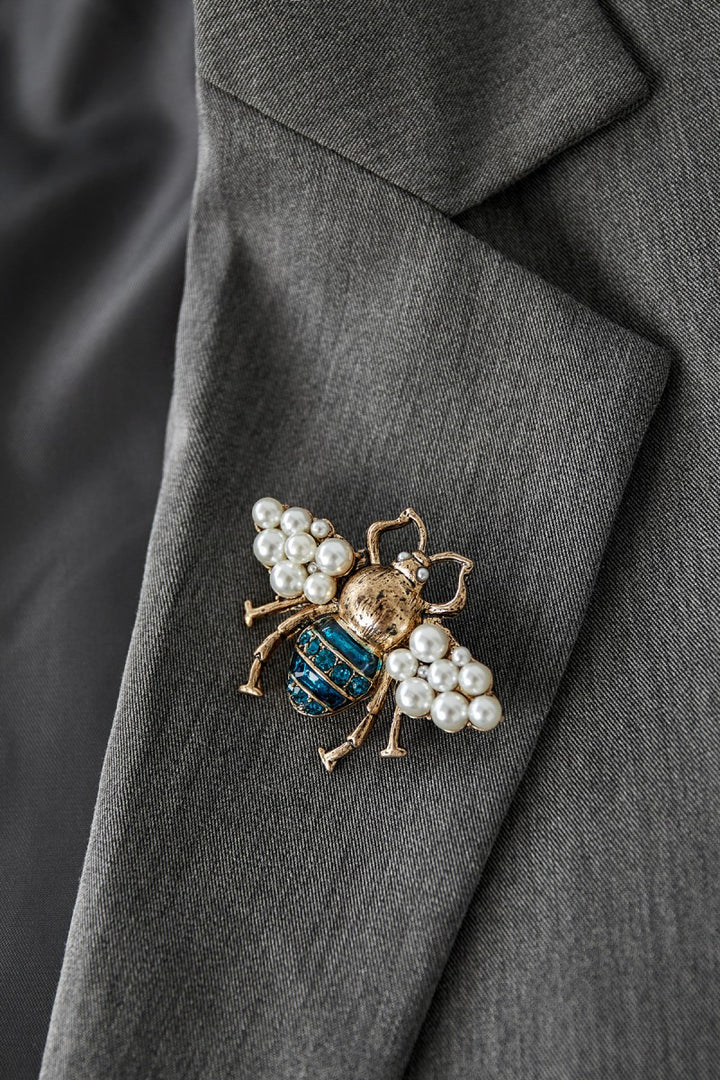 Broche Bee Blauw