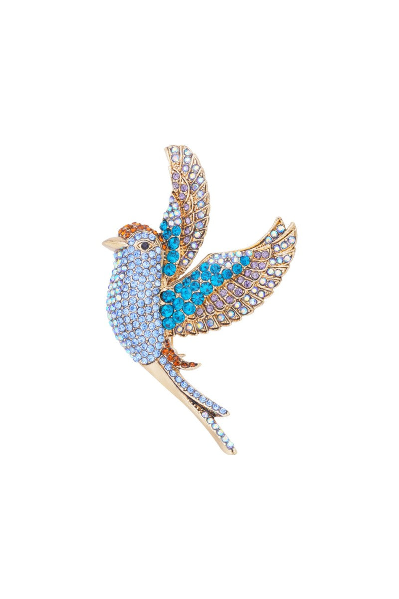 Broche Colourful Wings Blauw