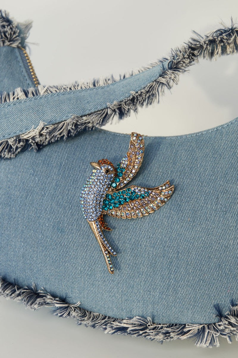Broche Colourful Wings Blauw