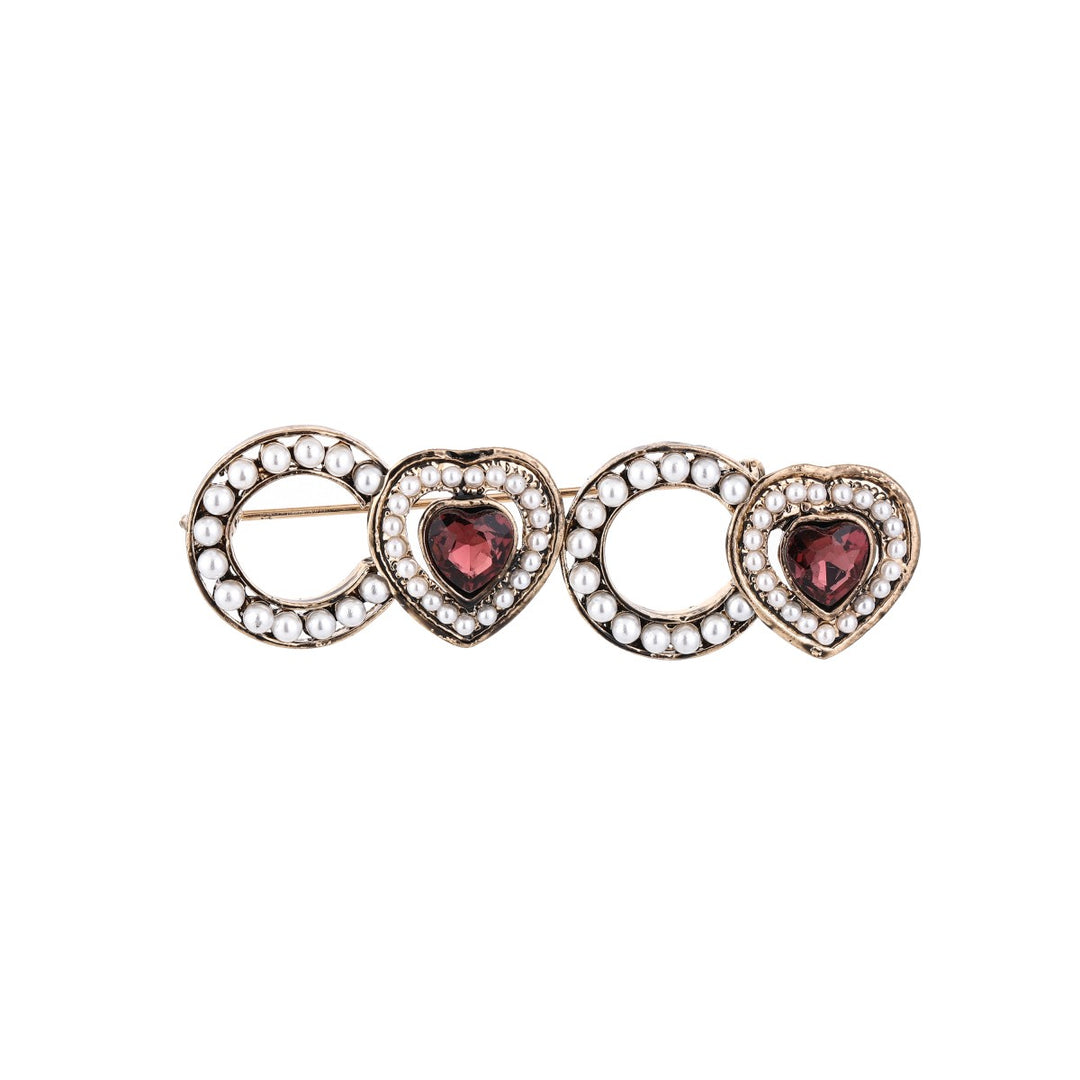 Broche Pearl Heart