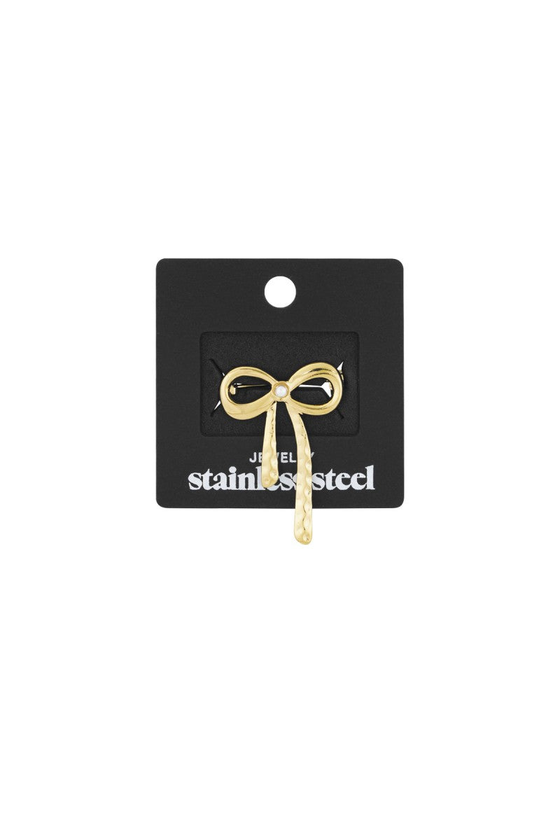 Broche Pearl Strik Goud