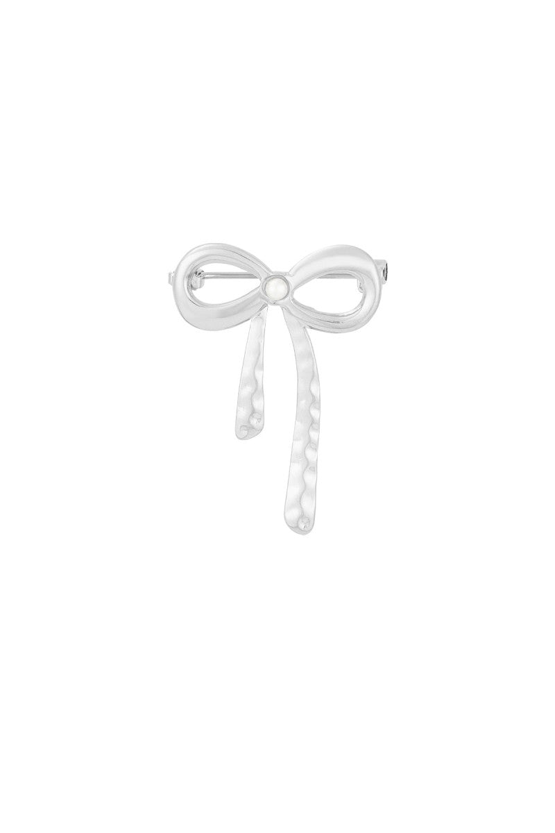 Broche Pearl Strik Zilver