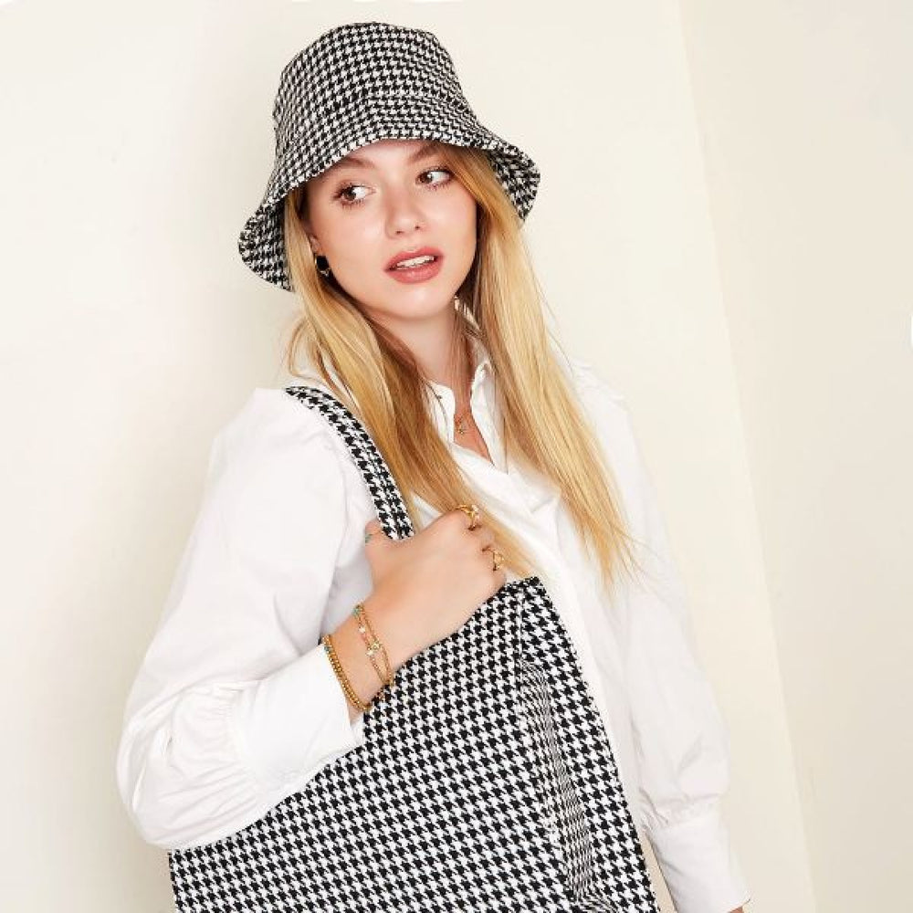 Bucket Hat Zwart Wit