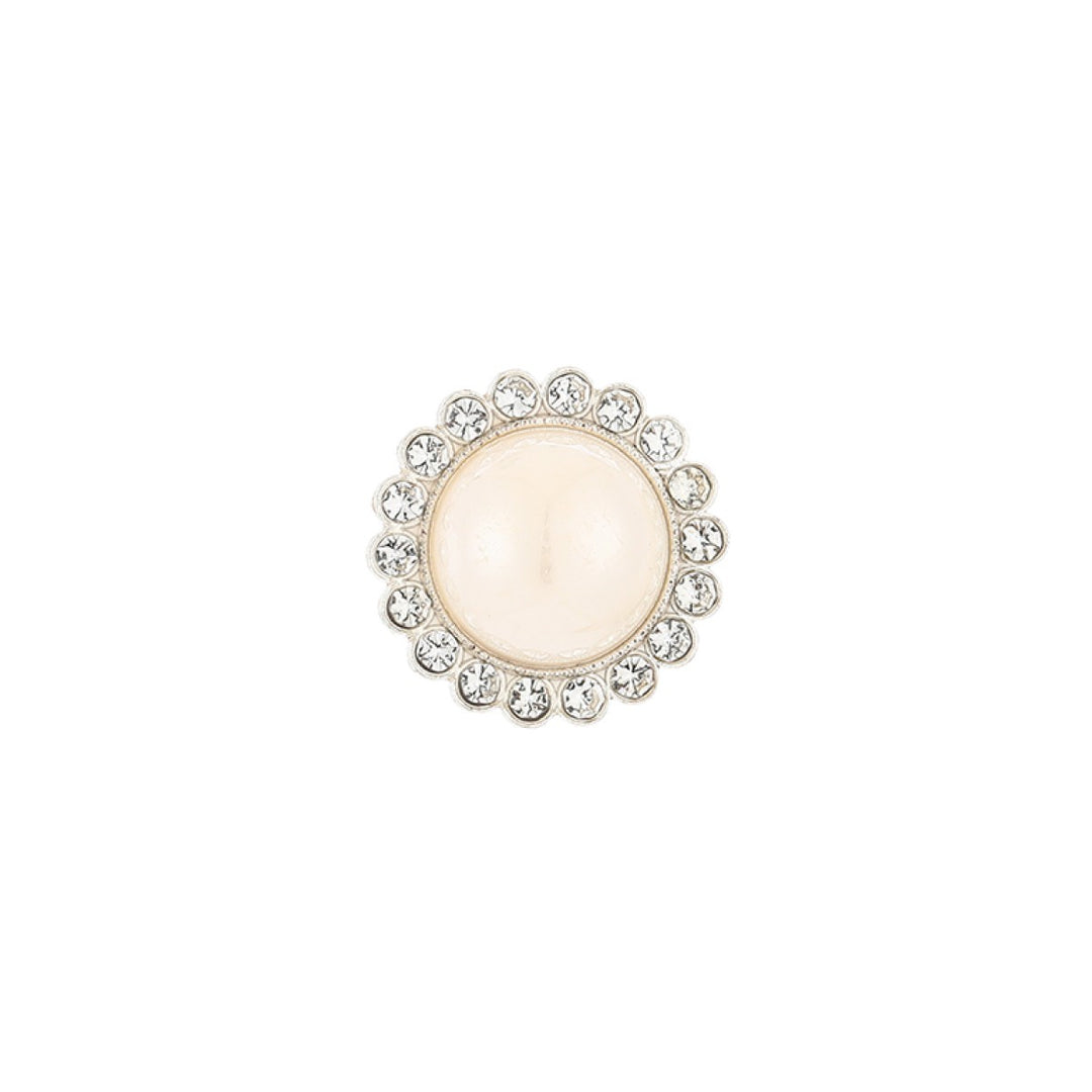 Button Cover Knoop Clip Pearl Strass