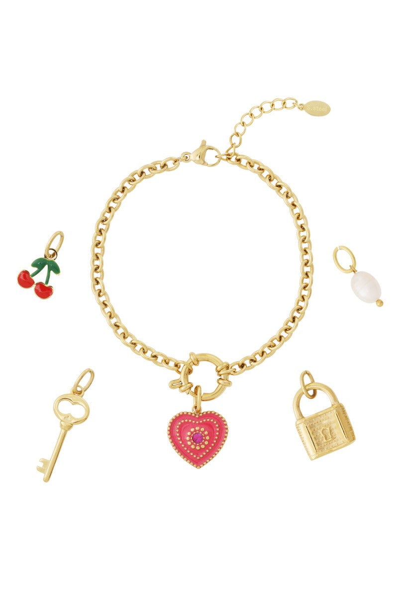 Diy Heart Cherry Armband