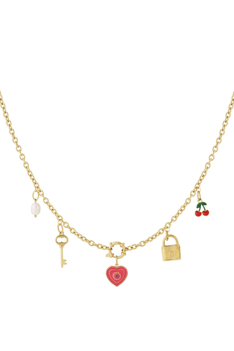 Diy Heart Cherry Ketting