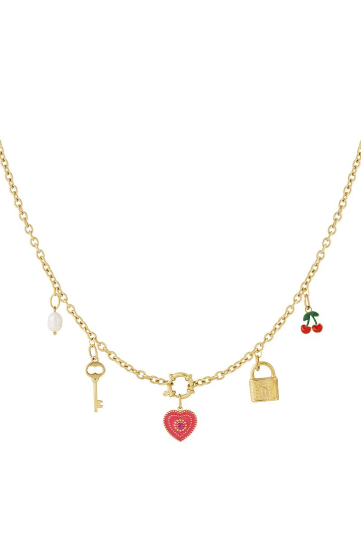 Diy Heart Cherry Ketting