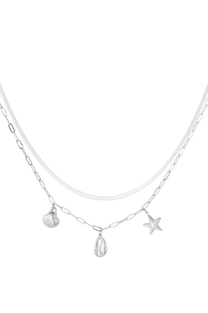 Dubbele Ketting Bedels Summer Zilver