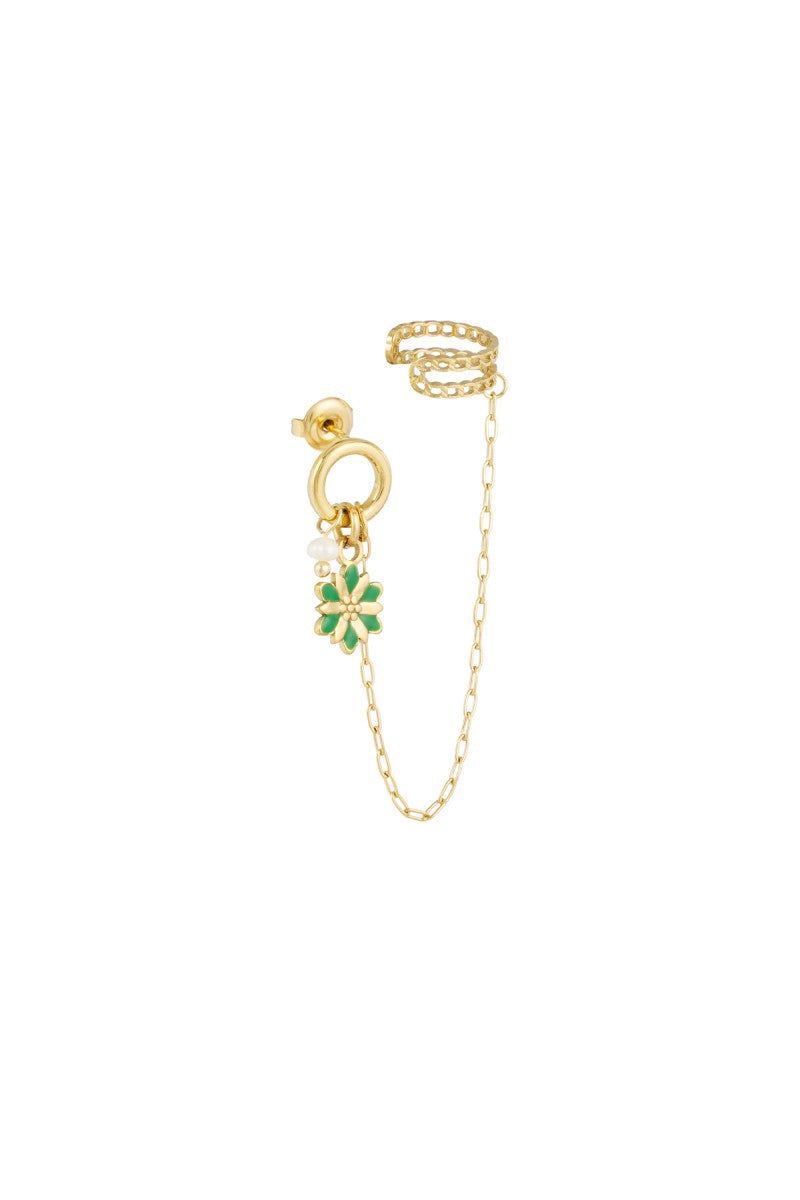 Oorbel Dubbel/Earcuff | Bloem