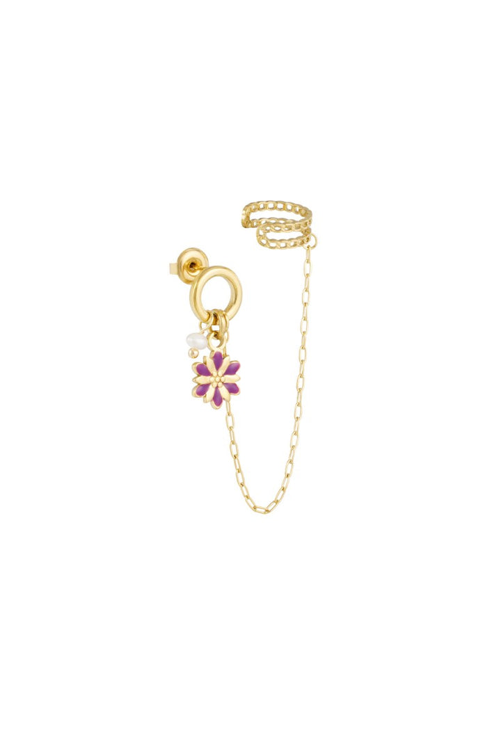 Oorbel Dubbel/Earcuff | Bloem