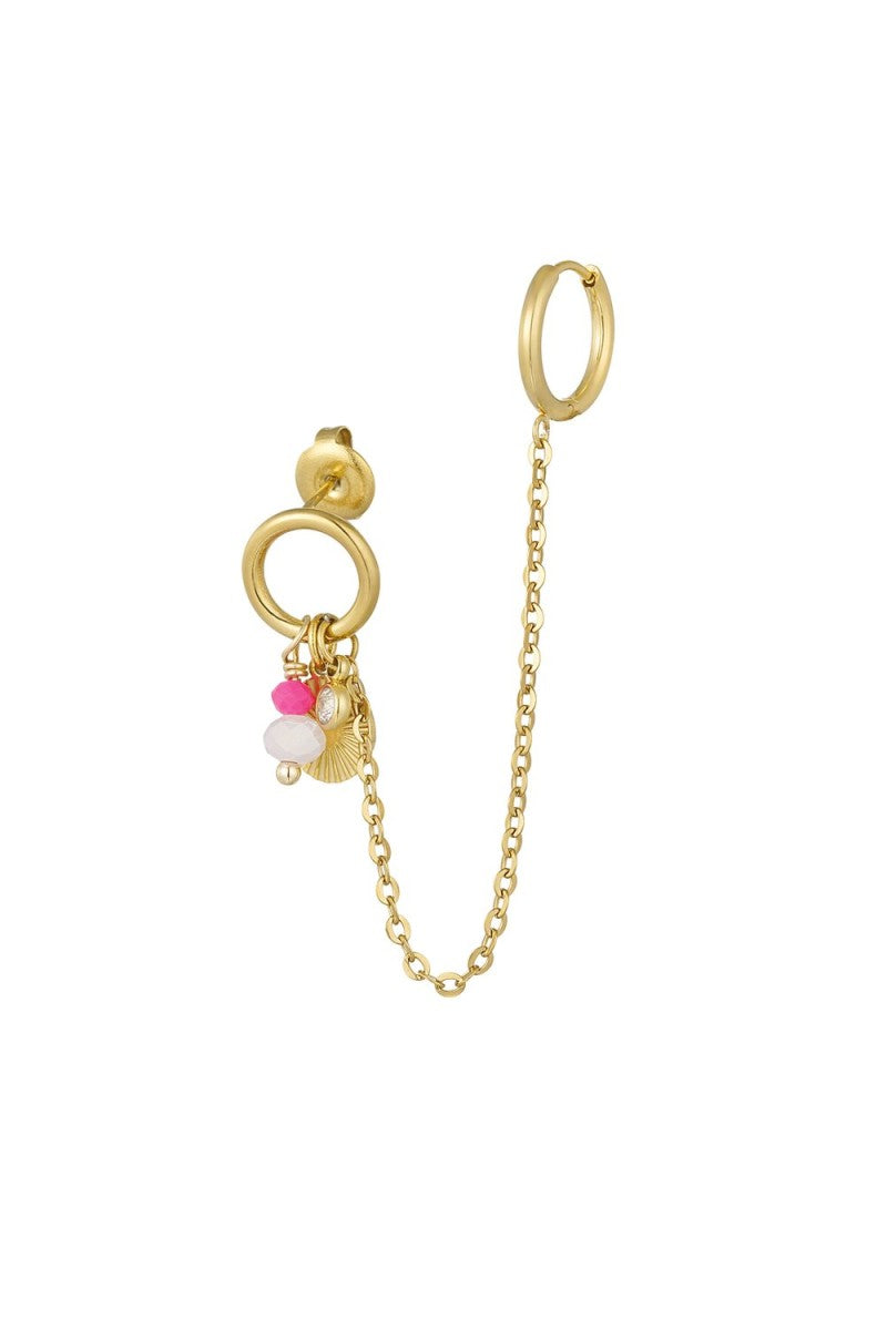 Dubbele Oorbel Summer Fling Roze