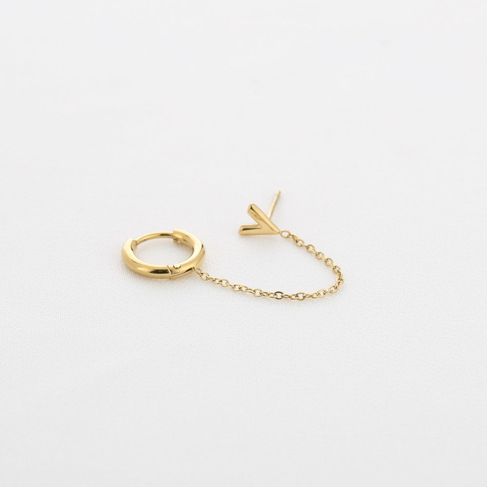 Dubbele Ooring Ketting V Goud