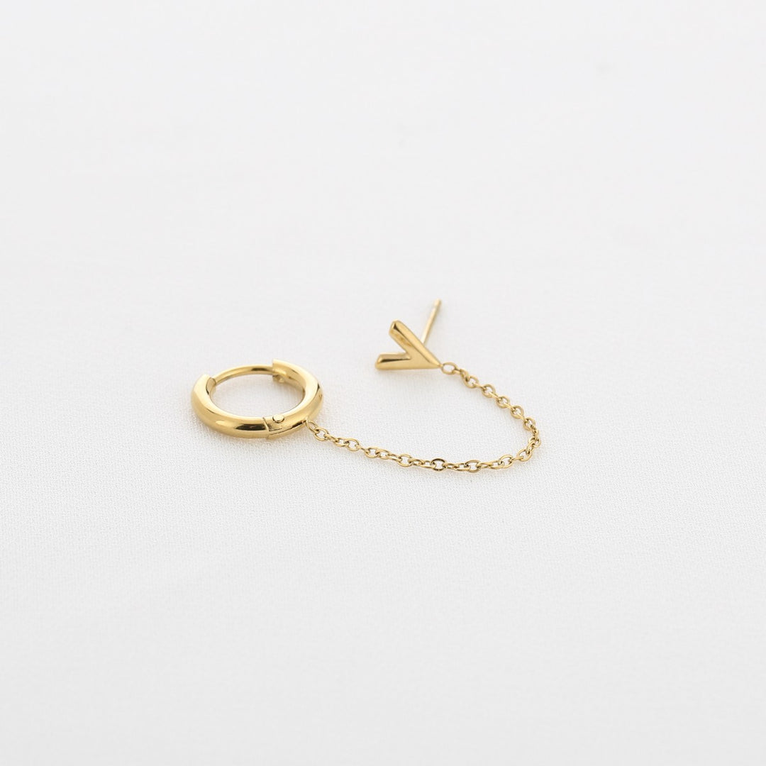 Dubbele Ooring Ketting V Goud
