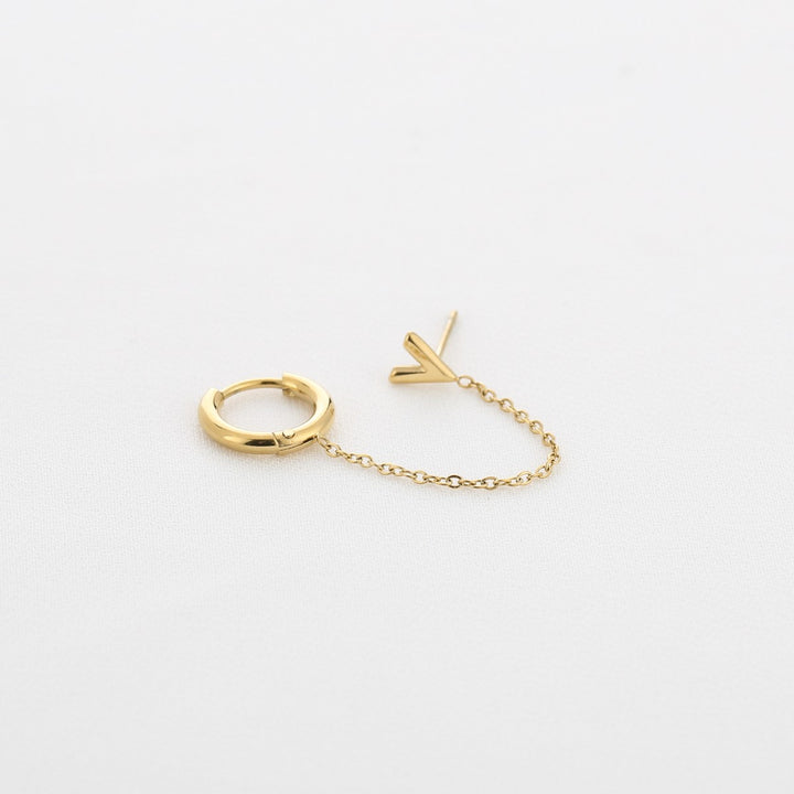 Dubbele Ooring Ketting V Goud