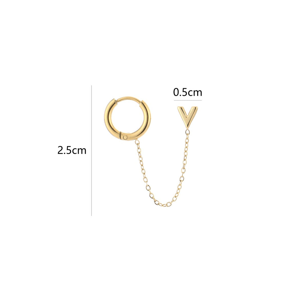 Dubbele Ooring Ketting V Goud