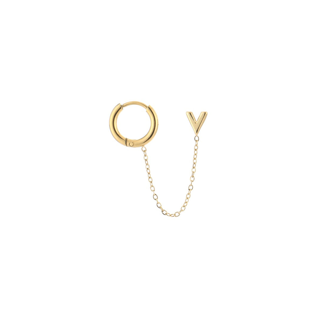 Dubbele Ooring Ketting V Goud