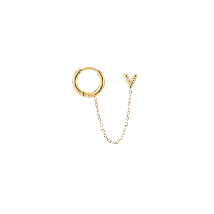 Dubbele Ooring Ketting V Goud