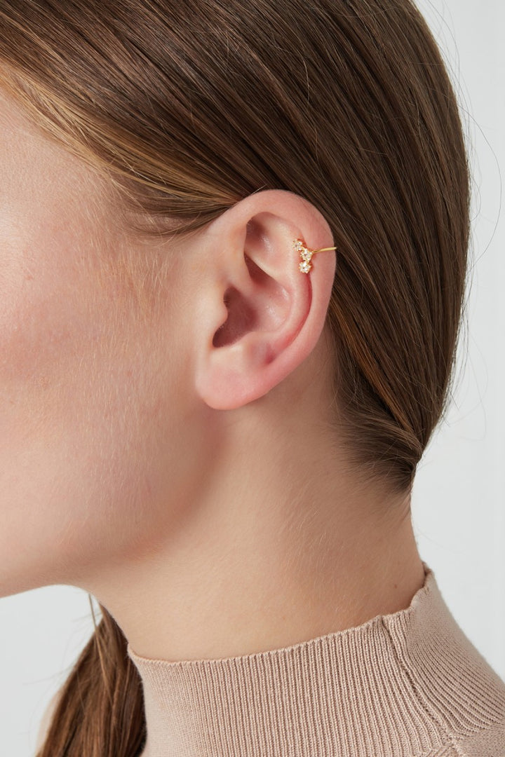Earcuff Triple Sparkle Goud