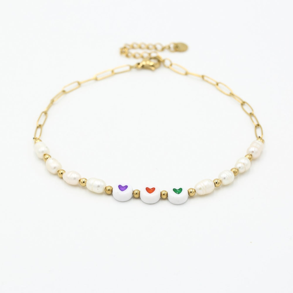 Enkelbandje Colour Hearts