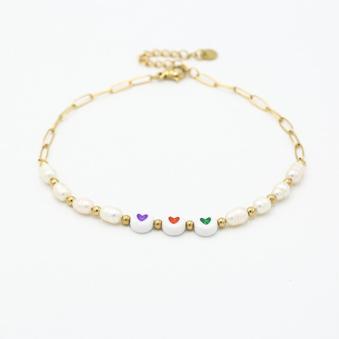 Enkelbandje Colour Hearts