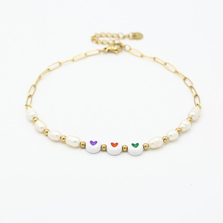 Enkelbandje Colour Hearts
