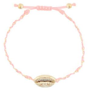 Enkelbandje Kauri Gevlochten Peach Gold