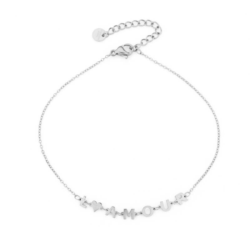 Enkelbandje L Amour Zilver