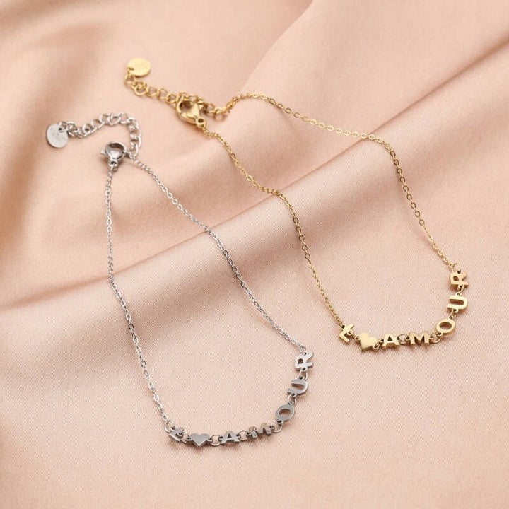 Enkelbandje L Amour Zilver