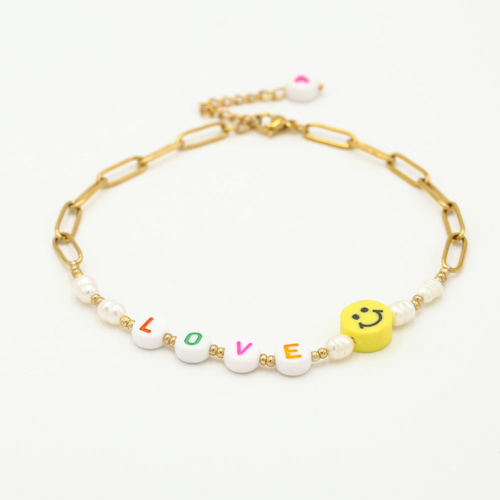 Enkelbandje Smiley Love