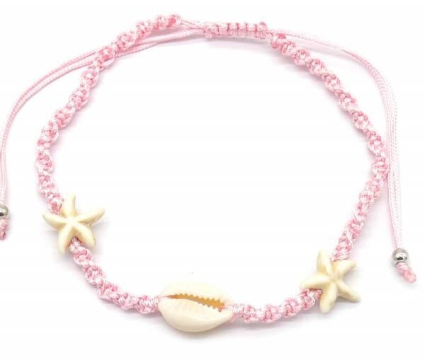 Enkelbandje Starfish Roze