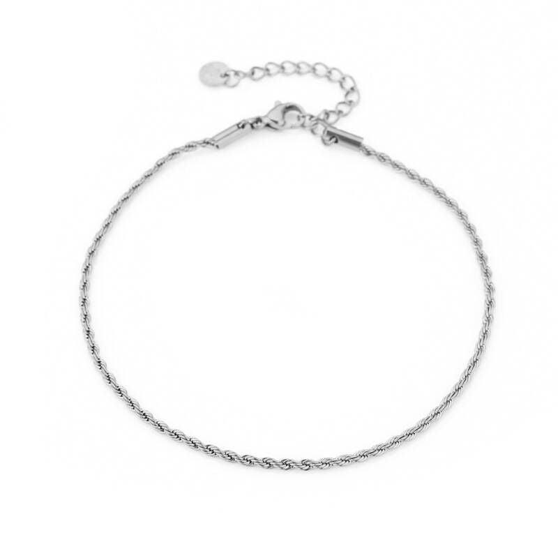 Enkelbandje Twisted Zilver