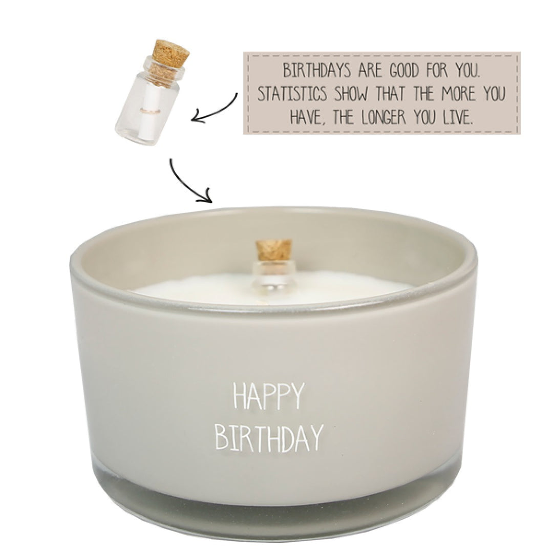 Flessenpost Sojakaars Happy Birthday