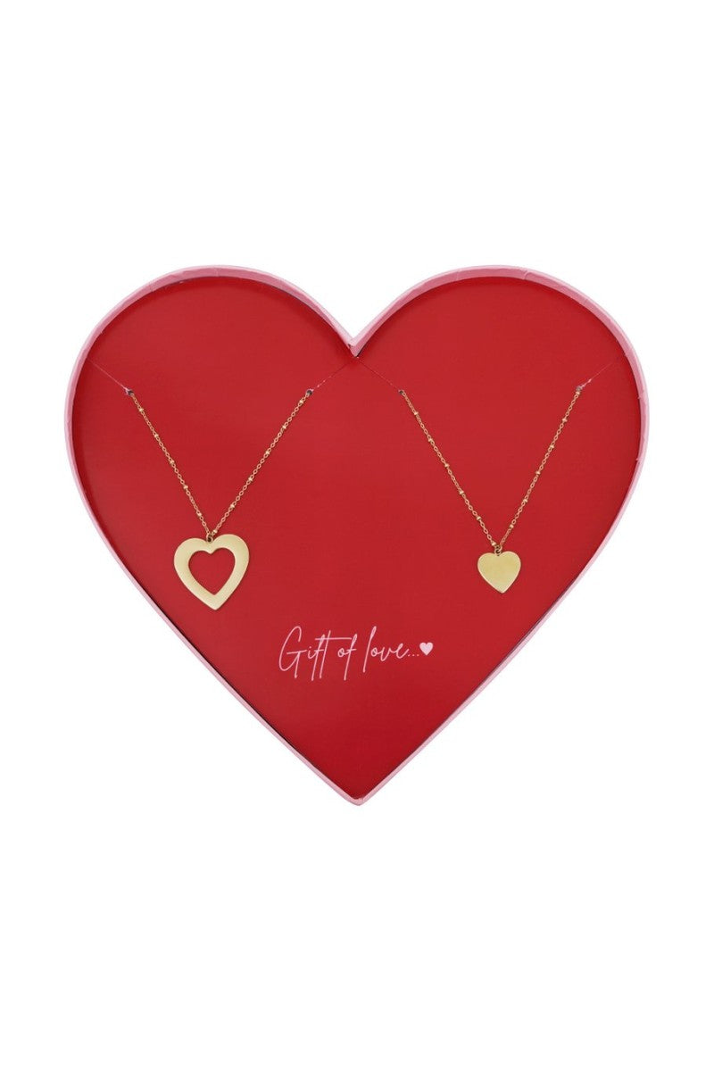 Gift Of Love Ketting Set Interlinked Love Goud