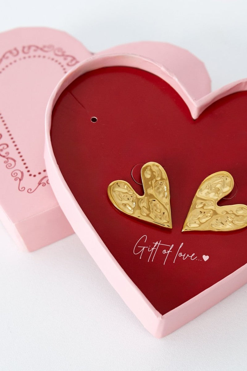 Gift Of Love Oorbellen Dunked Hearts Goud