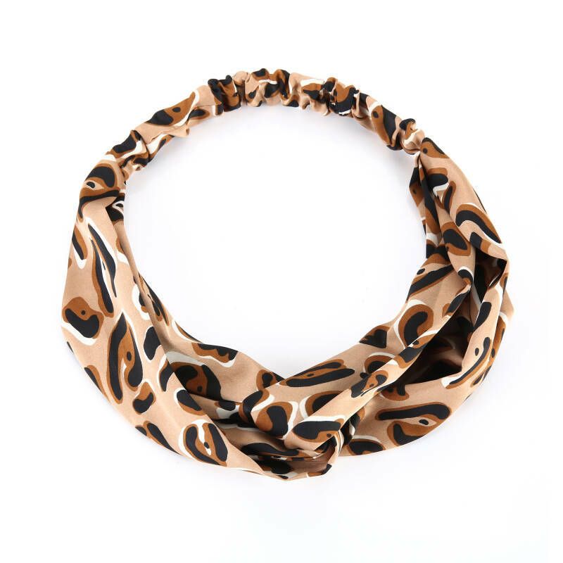 Haarband Silk Cheetah Camel