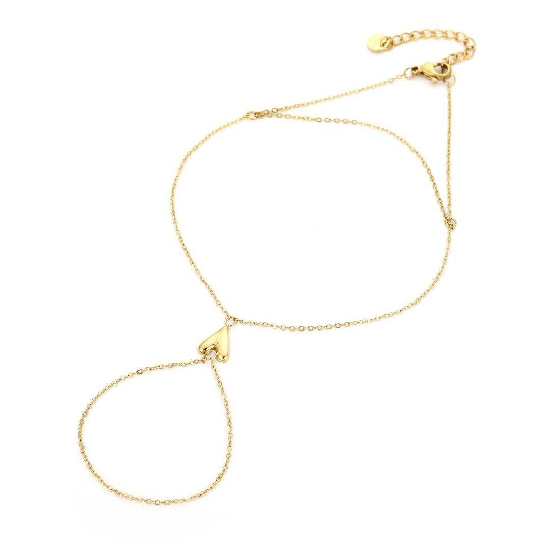 Hand Chain Single Heart