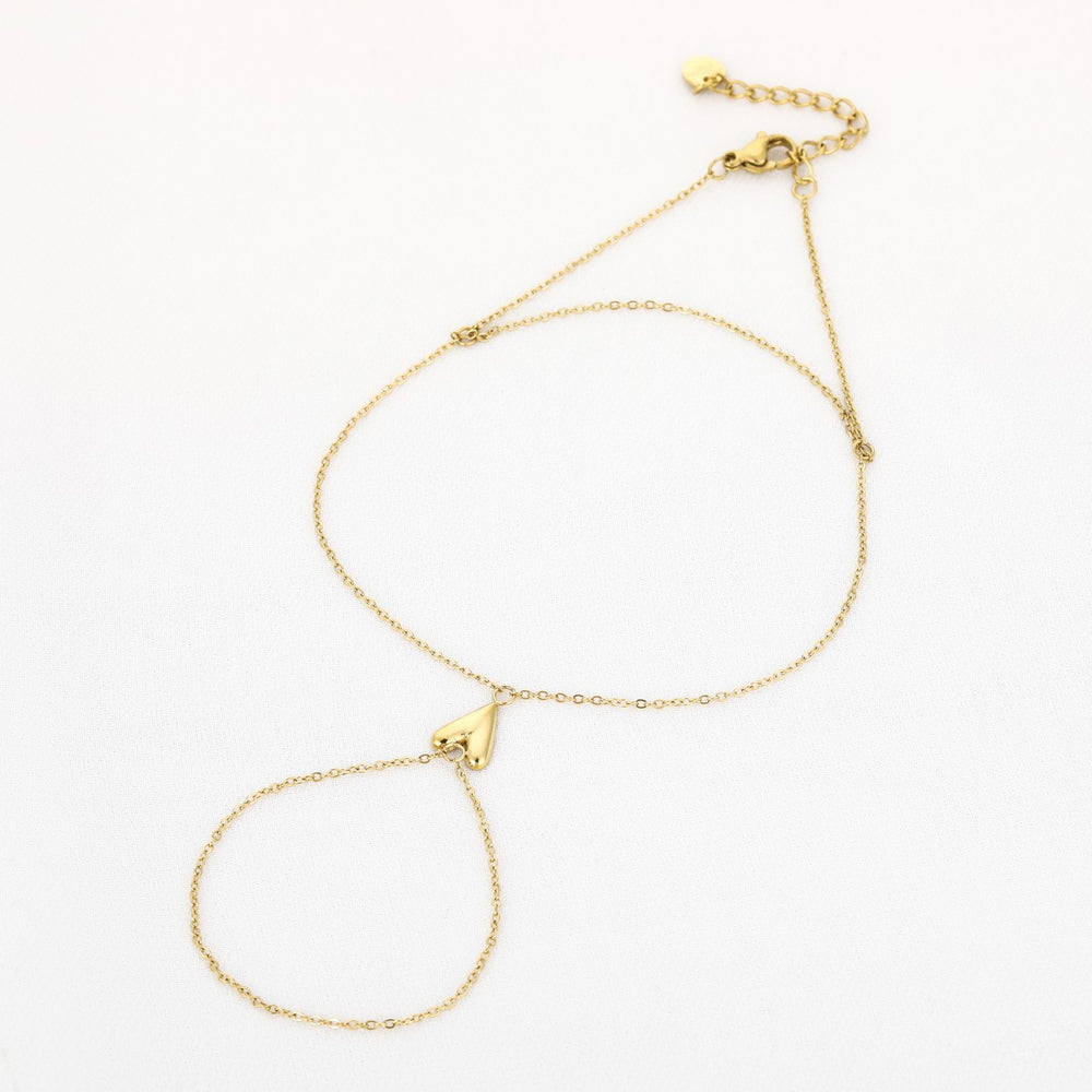 Hand Chain Single Heart