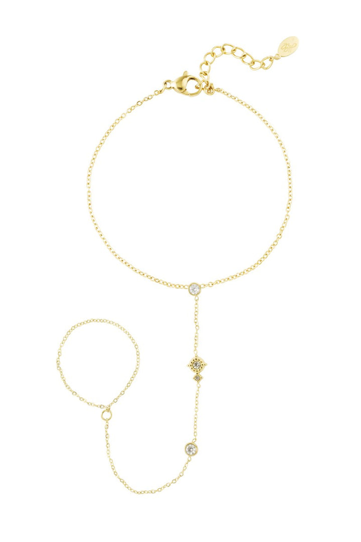 Hand Chain Sparkle Night Goud