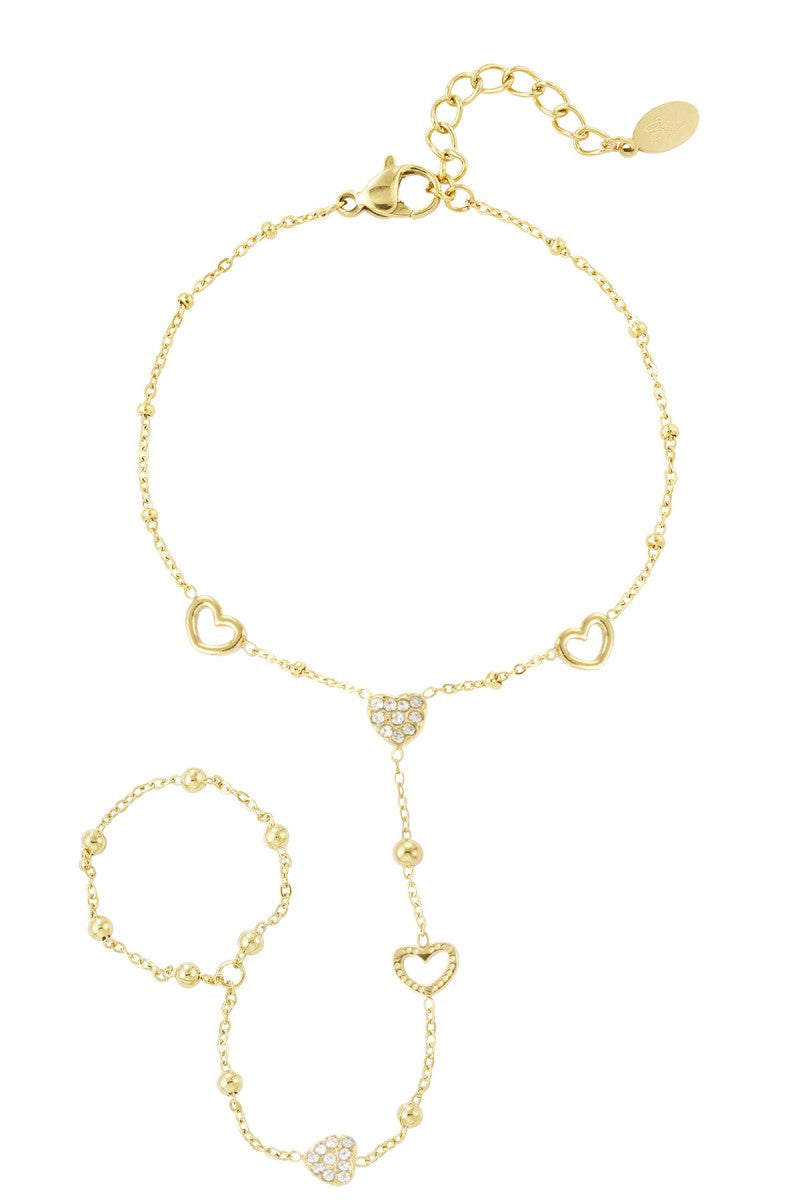 Hand Chain Spring Love Goud