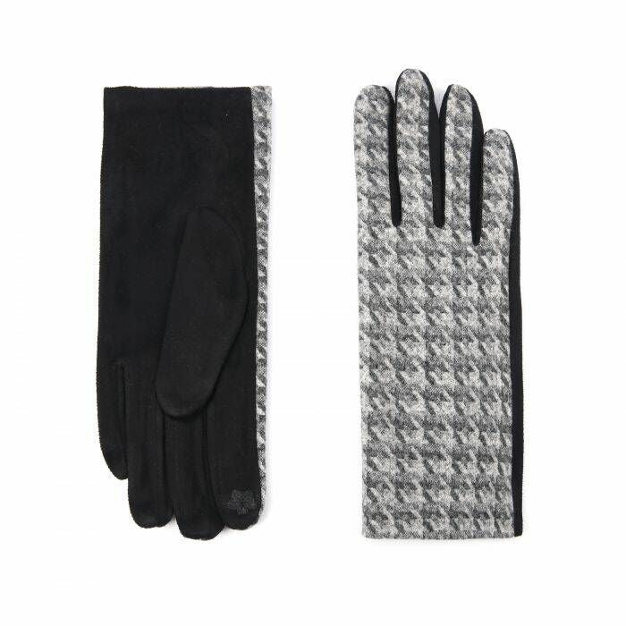 Handschoenen Pied de Poule Zwart