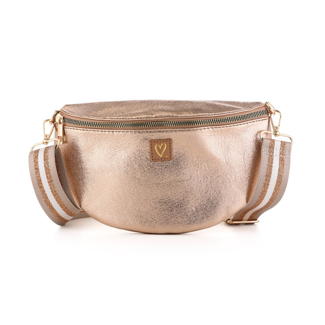 Heuptasje Crossbodytas Nola Metallic Champagne