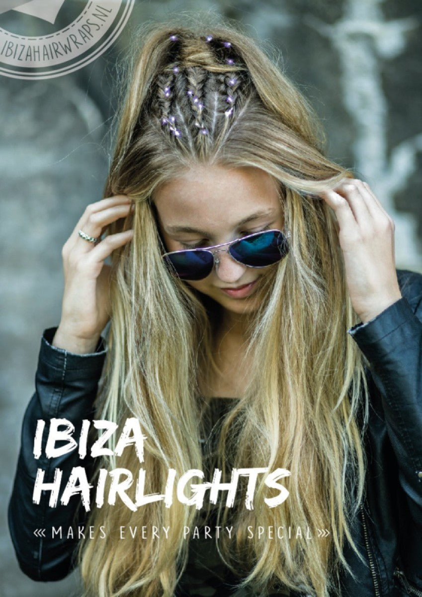Ibiza Hairwraps Hairlights Cool White