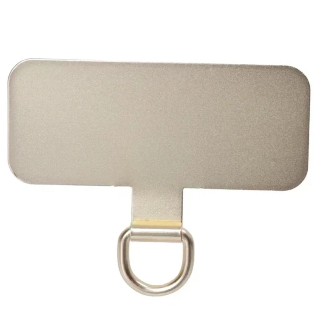 Insteekplaatje Metaal Goud Voor Telefoonkoord Lanyard